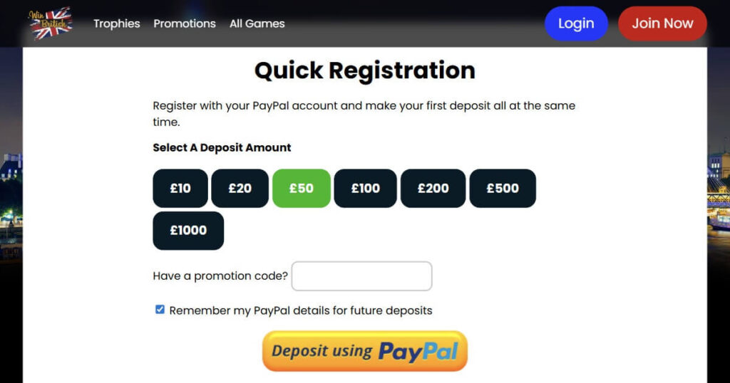 Top no registration casino - Win British